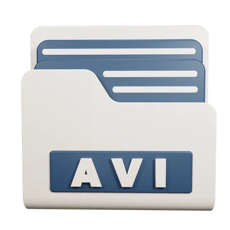 AVI Folder  3D Icon