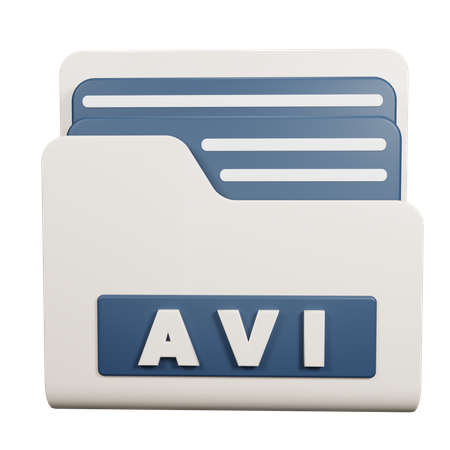 AVI Folder  3D Icon