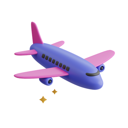 Avião  3D Icon