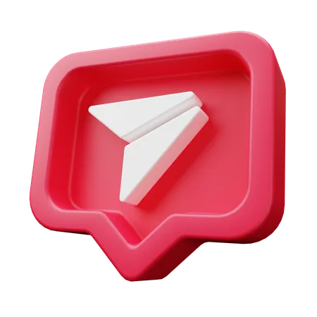 Avião de papel  3D Icon