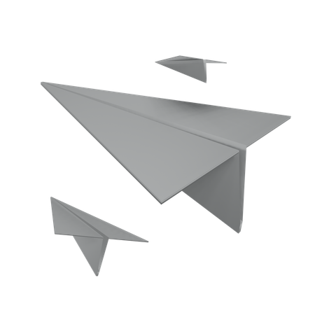 Avião de papel  3D Icon