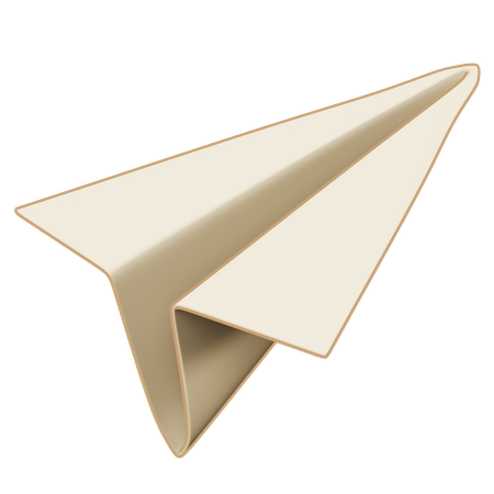 Avião de papel  3D Icon