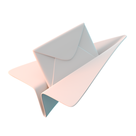 Avião de papel  3D Icon