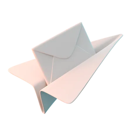 Avião de papel  3D Icon