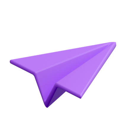 Avião de papel  3D Icon