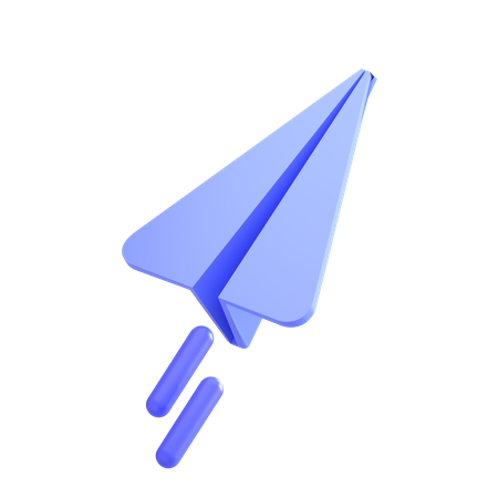 Avião de papel  3D Icon