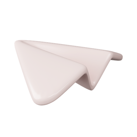 Avião de papel  3D Icon