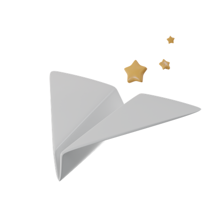 Avião de papel  3D Icon