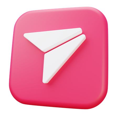 Avião de papel  3D Icon