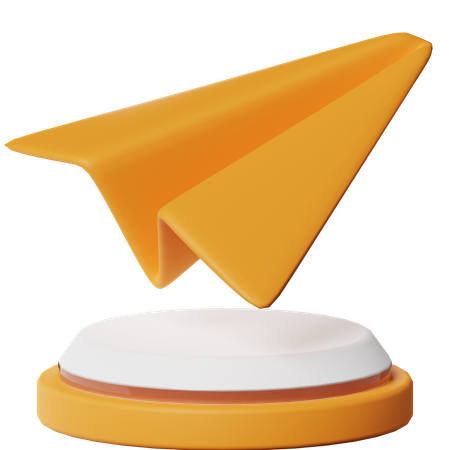 Avião de papel  3D Icon