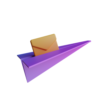 Avião de papel  3D Icon