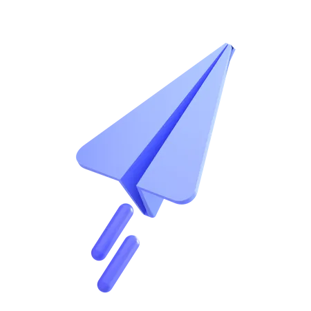 Avião de papel  3D Icon