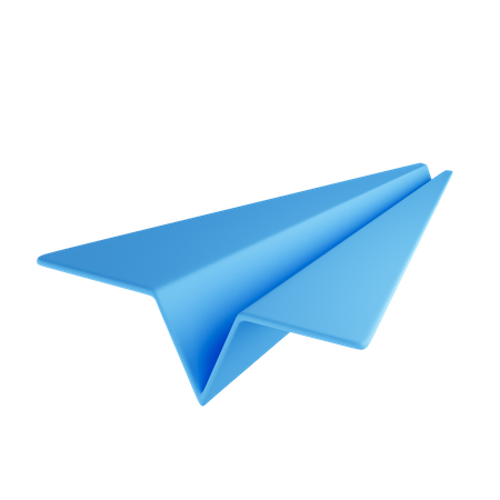 Avião de papel  3D Icon