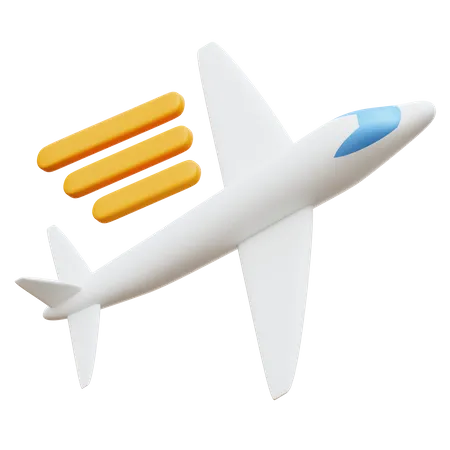 Avião rápido  3D Illustration