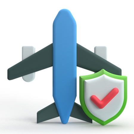 Avião seguro  3D Icon