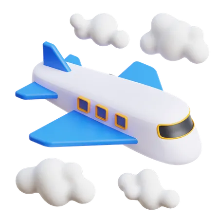 Avião viajando  3D Icon