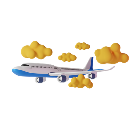 Avión  3D Illustration