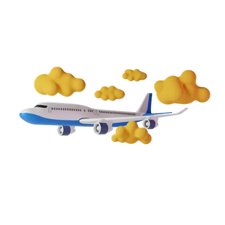 Avión  3D Illustration