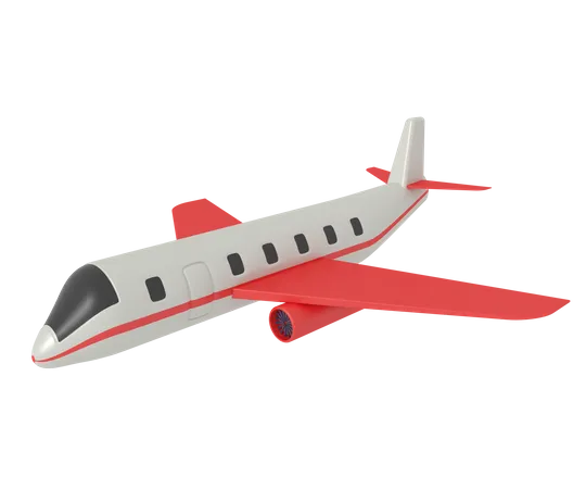 Ilustracion 3 D Del Transporte En Avion 3D Icon