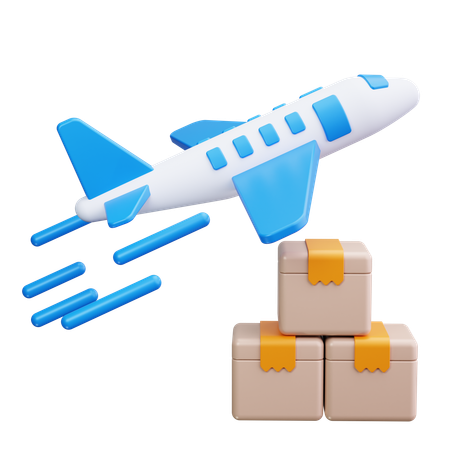 Avion cargo  3D Icon