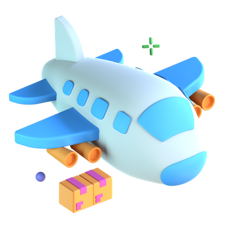 Avion cargo  3D Icon