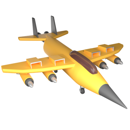 Avion de combate  3D Icon