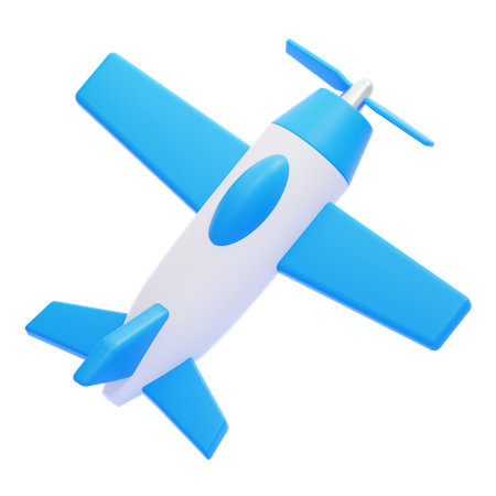 Avión de hélice  3D Icon