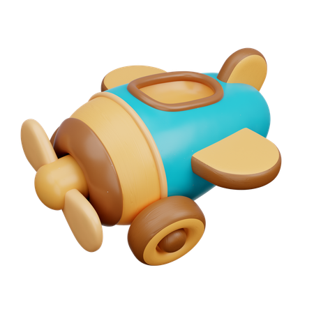 Avión de juguete de madera  3D Icon