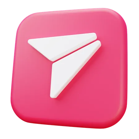 Avion de papel  3D Icon