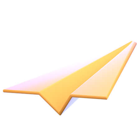 Avion de papel  3D Icon