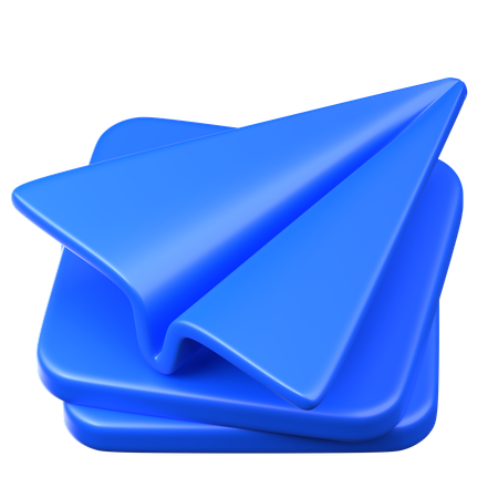 Avion de papel  3D Icon