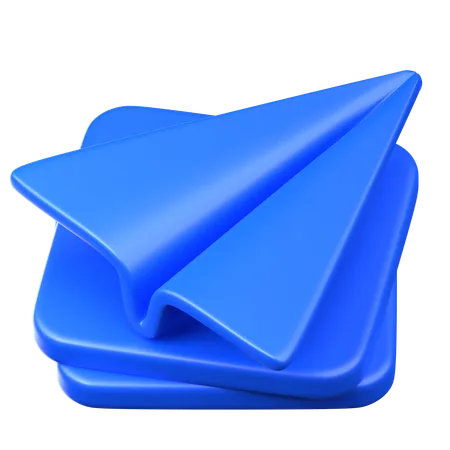 Avion de papel  3D Icon