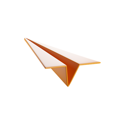 Avion de papel  3D Icon