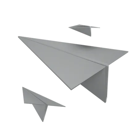 Avion de papel  3D Icon