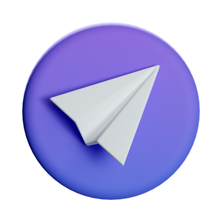 Avion de papel  3D Icon