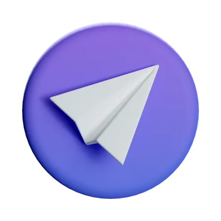 Avion de papel  3D Icon