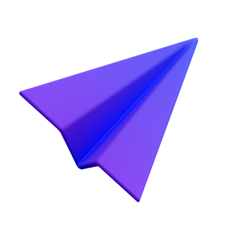 Avion de papel  3D Icon
