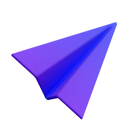 Avion de papel  3D Icon