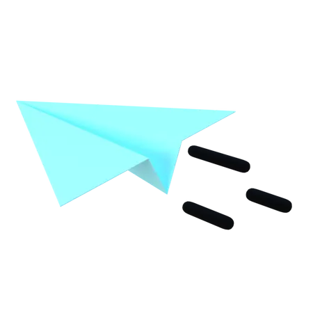 Avion de papel  3D Illustration