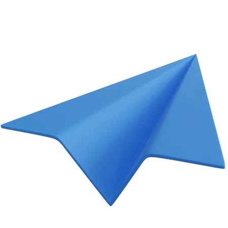 Avion de papel  3D Icon