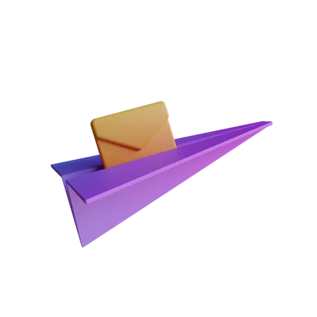 Avion de papel  3D Icon