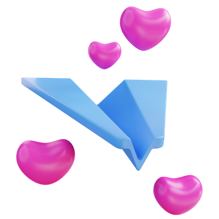 Avion de papel  3D Icon