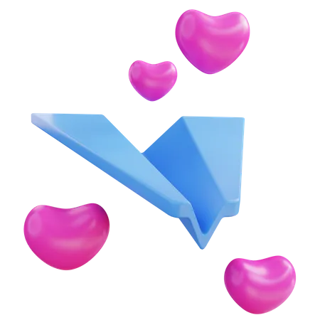 Avion de papel  3D Icon