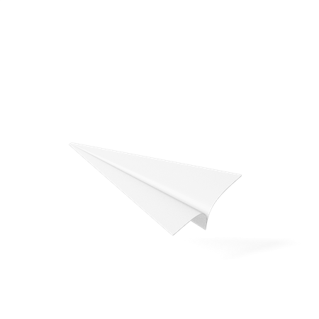 Avion de papel  3D Icon