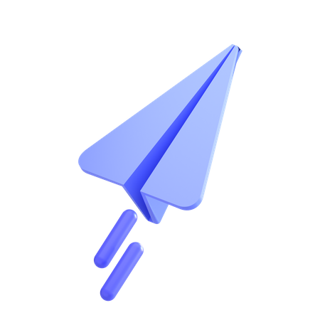 Avion de papel  3D Icon