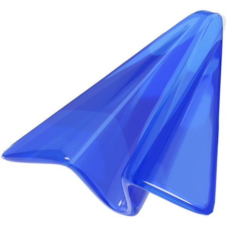 Avion de papel  3D Icon