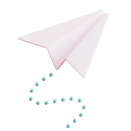 Avion de papel  3D Icon