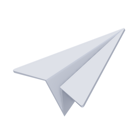 Avion en papier  3D Illustration