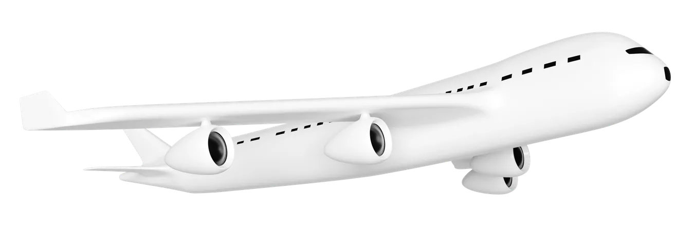 Avion 3 D Aislado Avion Comercial A Reaccion Concepto De Viaje En Avion Ilustracion En 3 D 3D Illustration