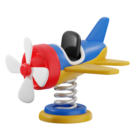 Jinete de primavera de avión  3D Icon